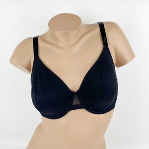 Women's Calvin Klein Underwire Bra size 36DD Black Silky Fabric